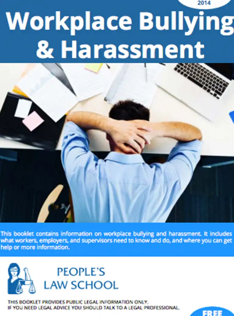 Workplace Bullying and Harassment booklet cover image