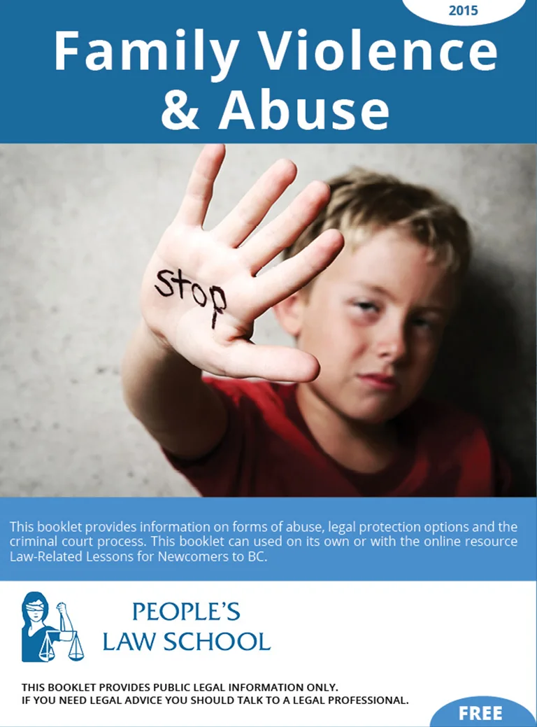 Family Violence and Abuse booklet cover image
