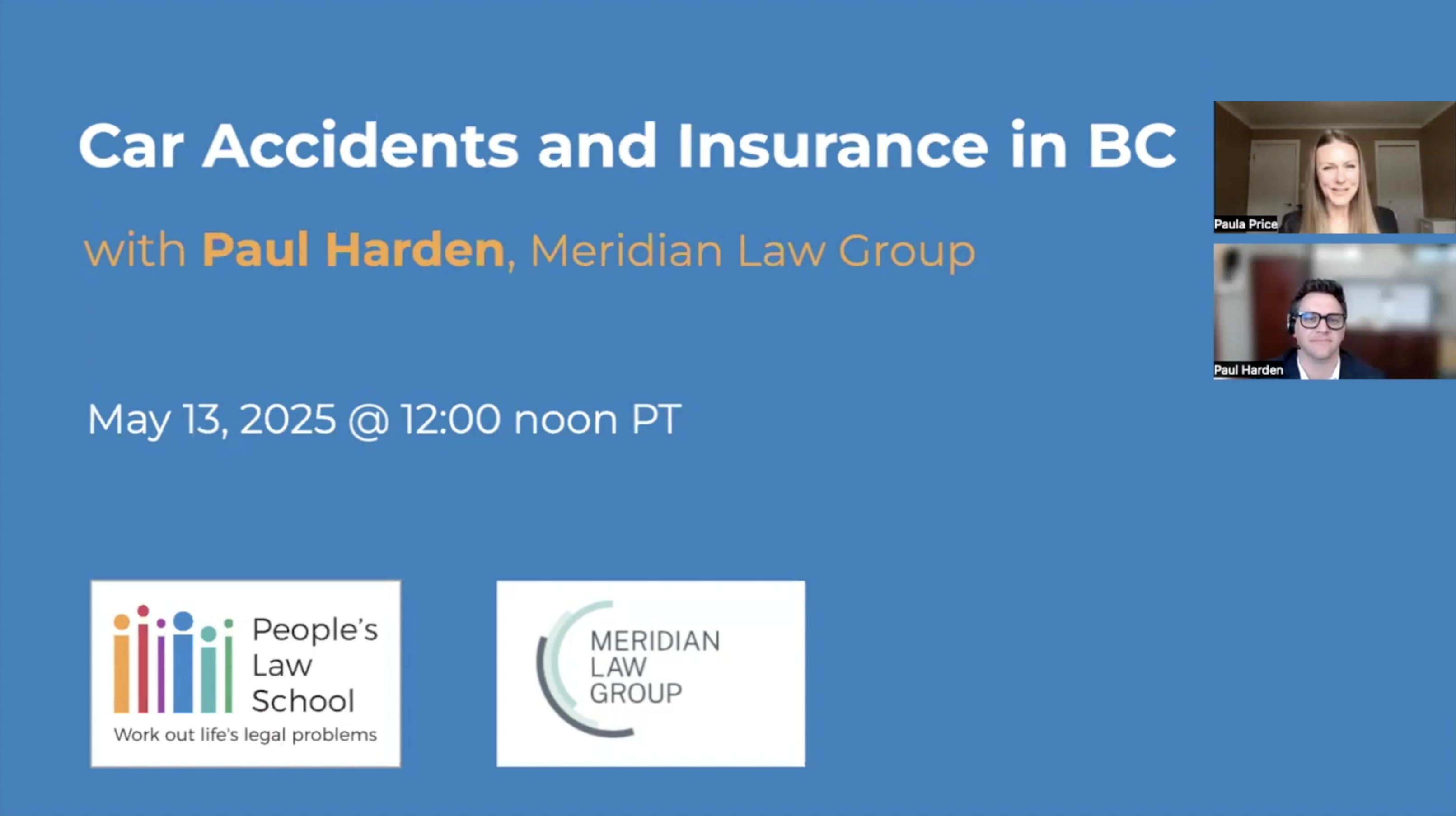 Car Accidents and Insurance in BC (Recorded Webinar) | People's Law