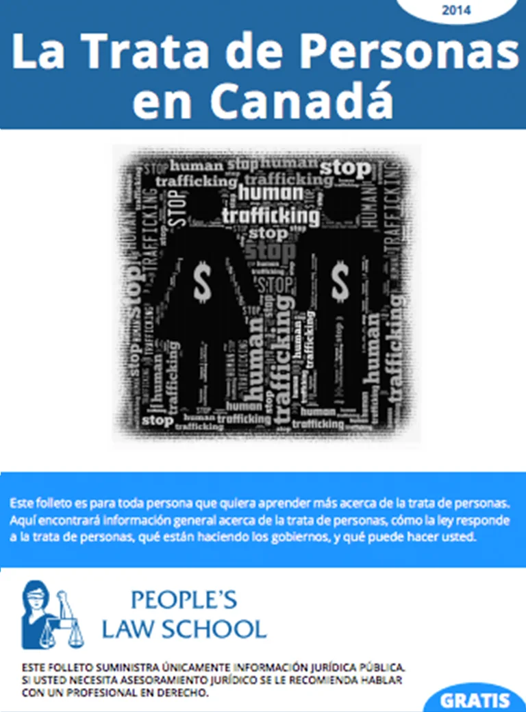 Human Trafficking (Spanish) booklet cover image