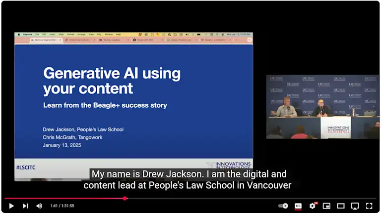 Screenshot from LSC conference presentation