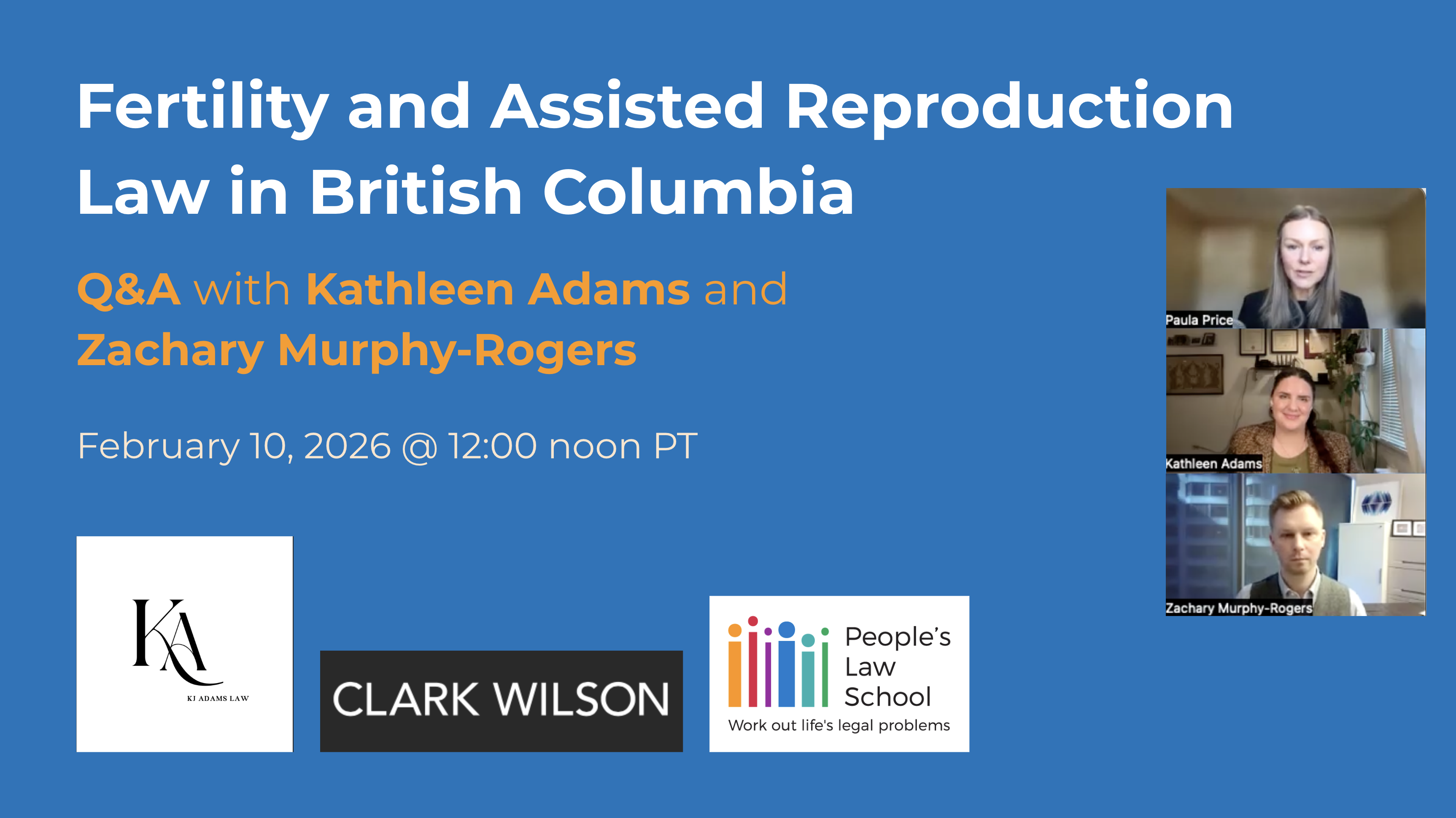 Fertility and Assisted Reproduction Law in BC (Webinar) | People's Law