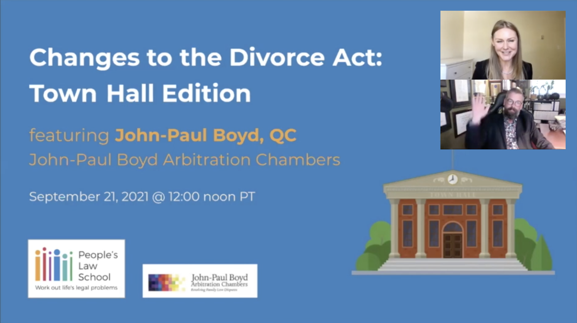 Changes To The Divorce Act: Town Hall (Recorded Webinar) | People's Law