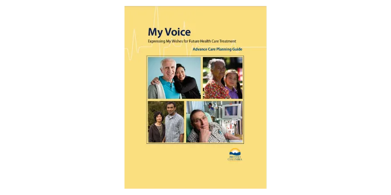 Cover image of My Voice planning guide from Ministry of Health