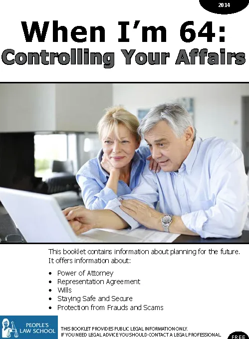 When I'm 64: Controlling Your Affairs booklet cover image