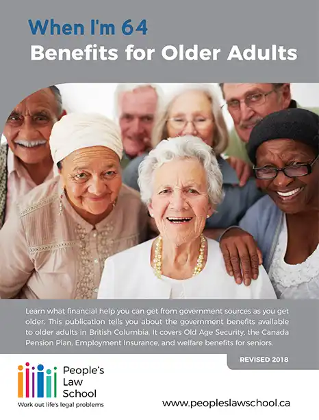 When I'm 64: Benefits for Older Adults booklet cover image