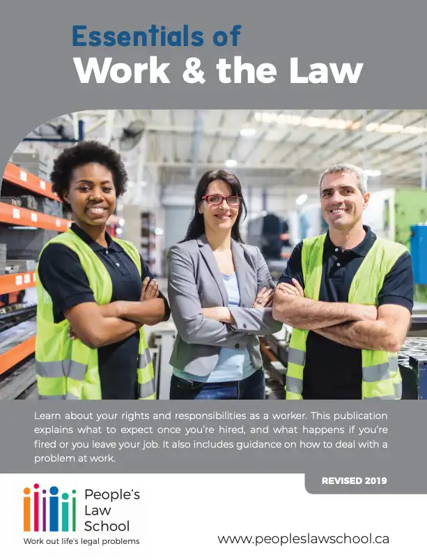Essentials of Work & the Law booklet cover image