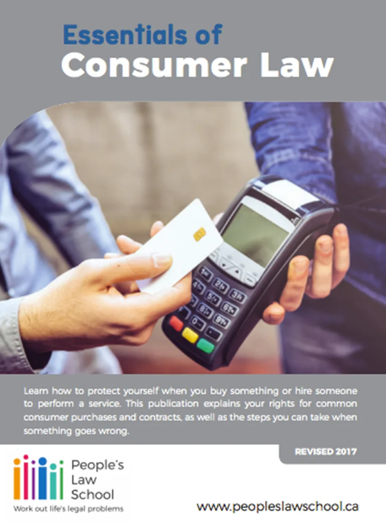 Essentials of Consumer Law booklet cover image