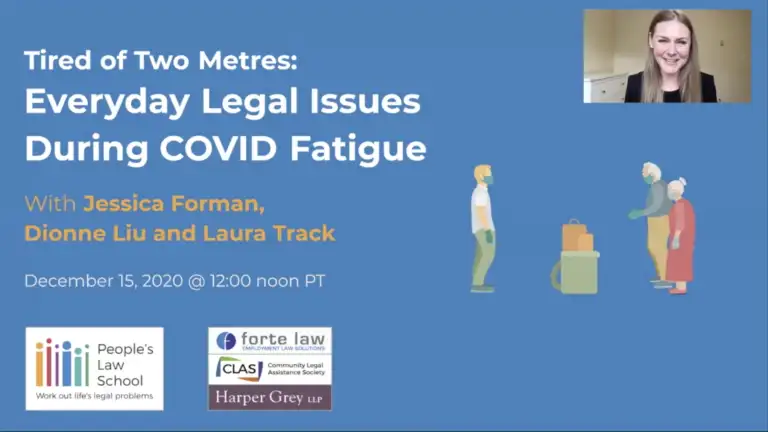 Cover slide for Everyday Legal Issues During COVID Fatigue webinar