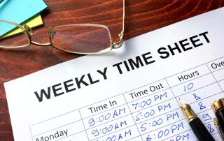 Weekly time sheet
