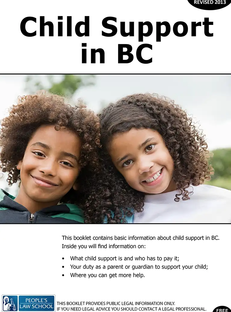 Child Support in BC booklet cover image