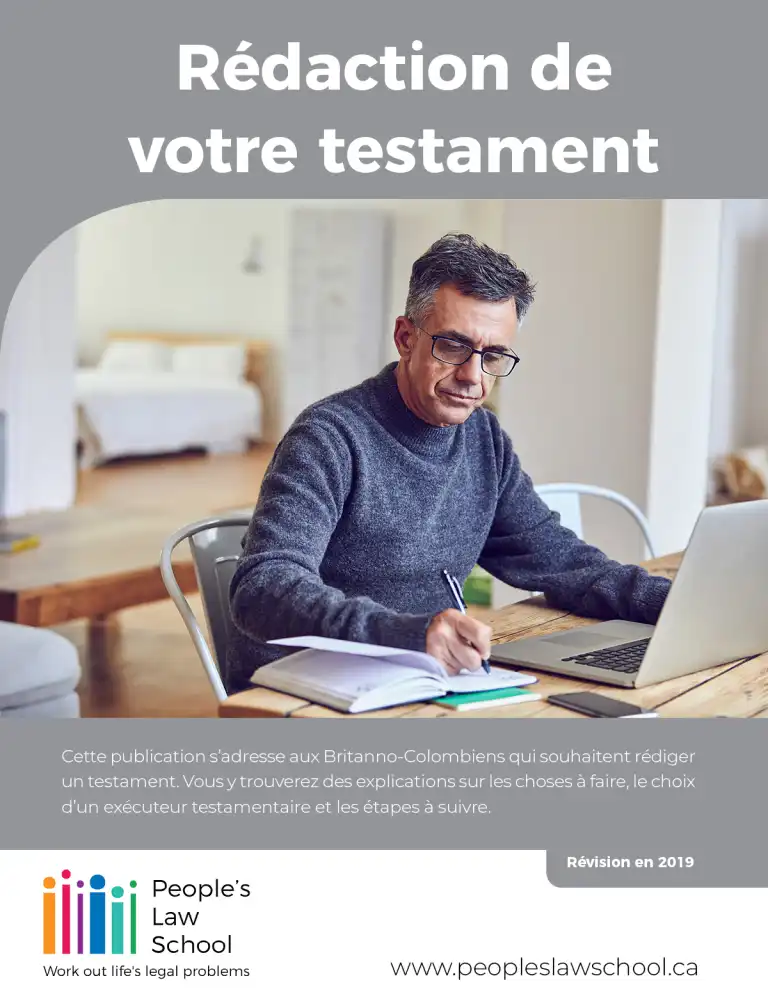 Preparing Your Will pdf cover - French