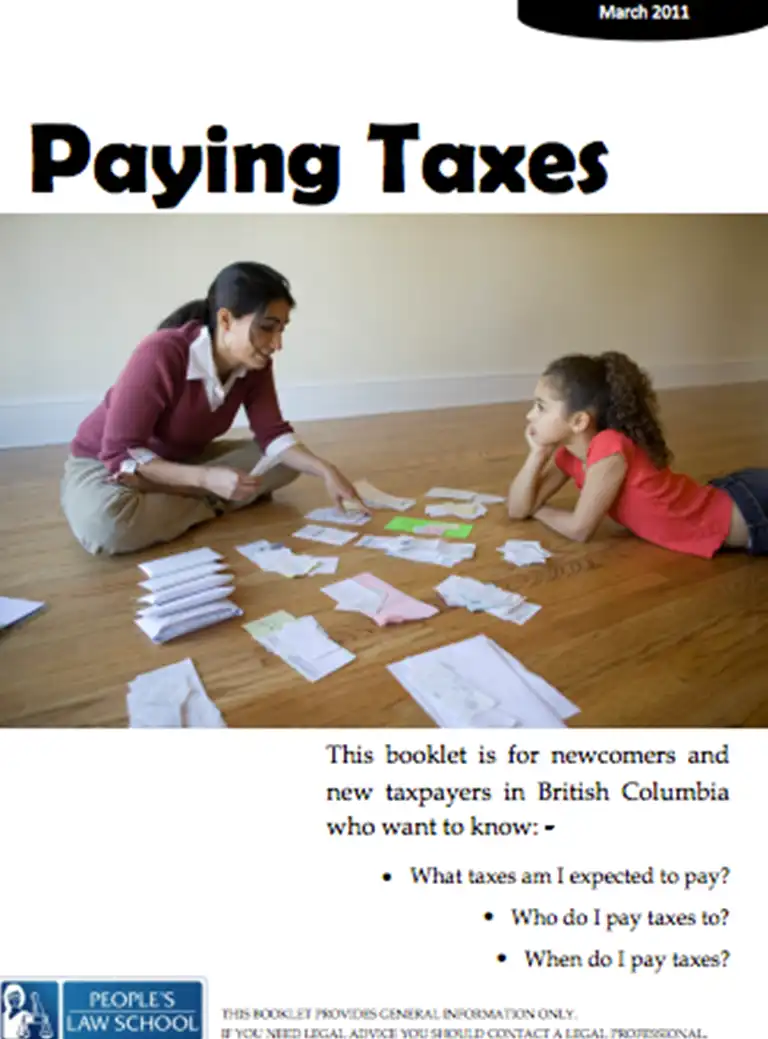 Paying Taxes booklet cover image