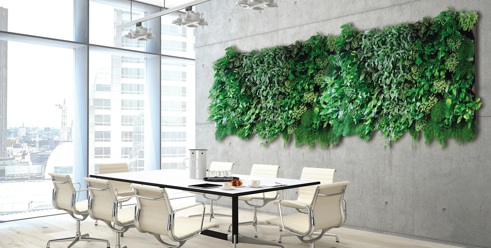 Banner groene wand