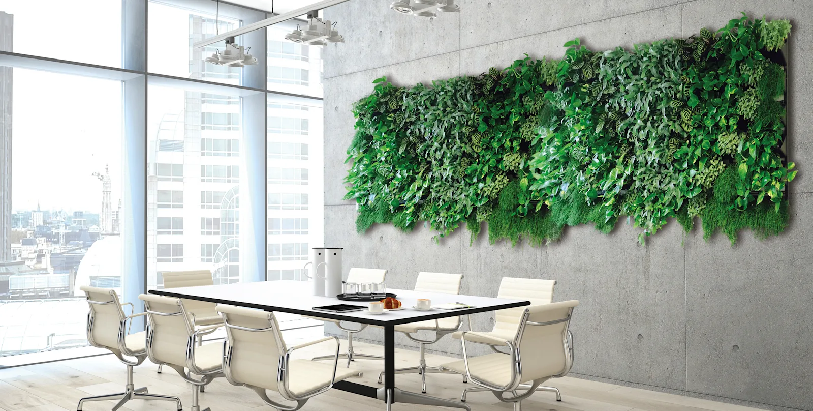 Banner groene wand