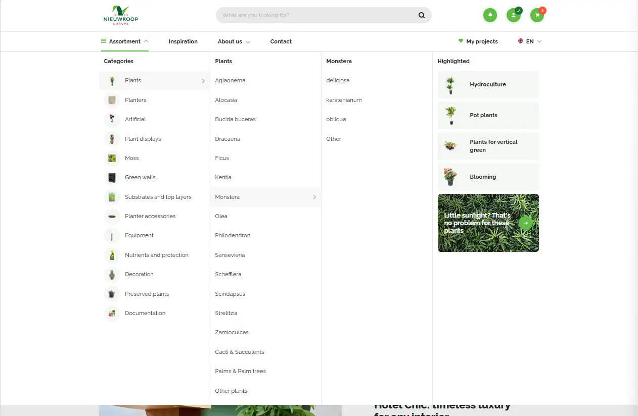 New navigation screen