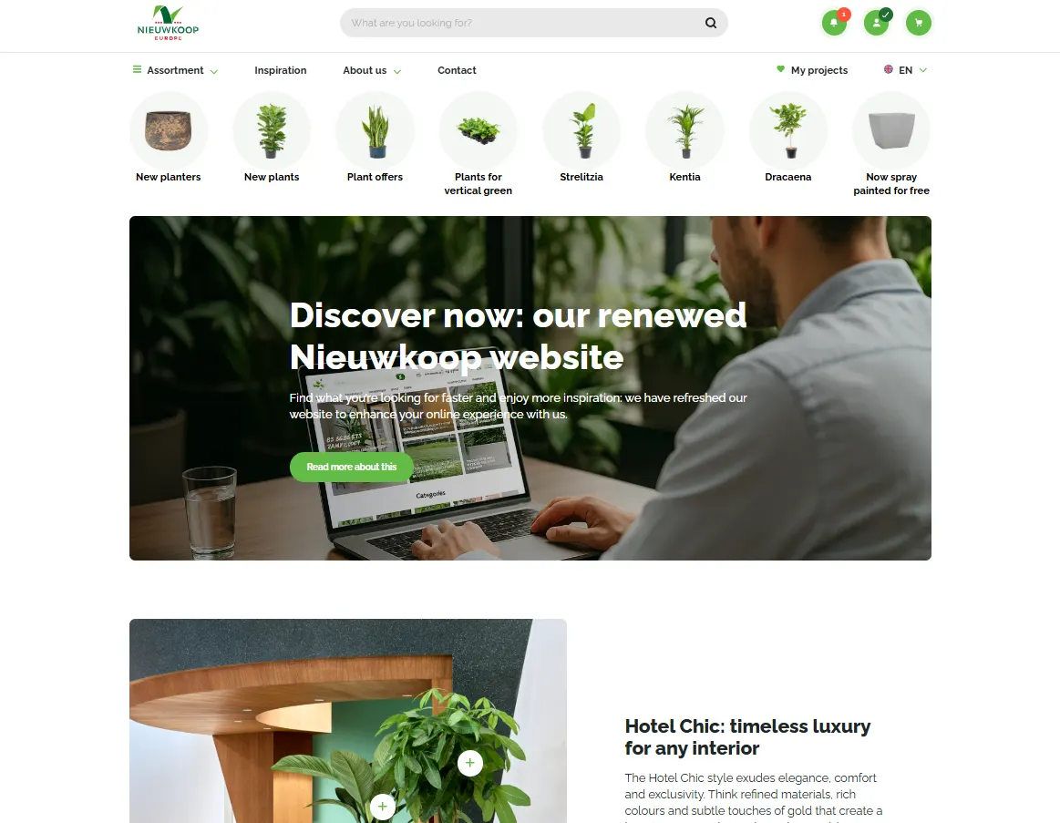 renewed homepage