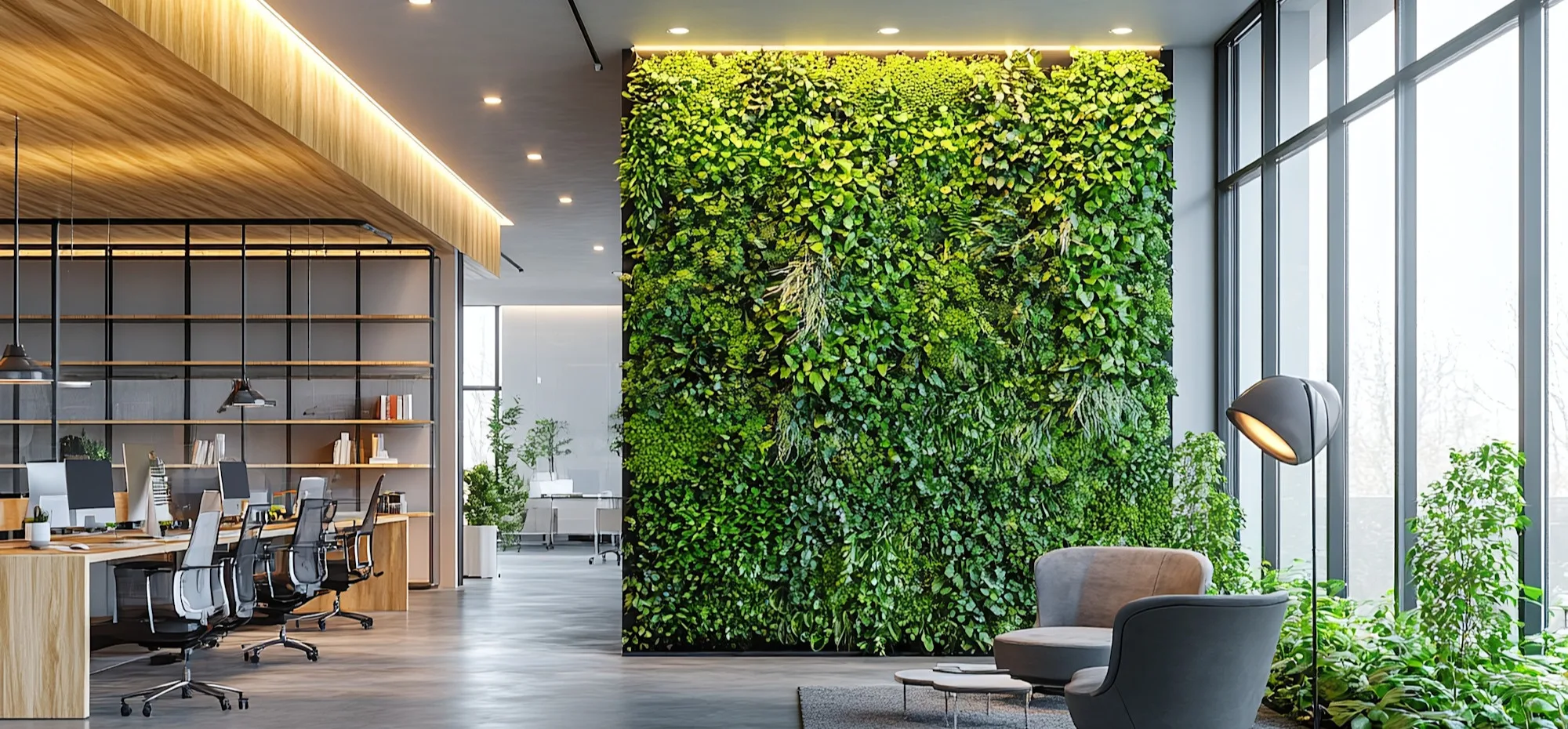 Groene wand MiscaWall sfeer