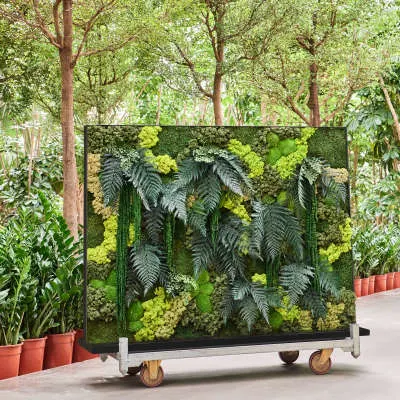 Verticaal groen moswand