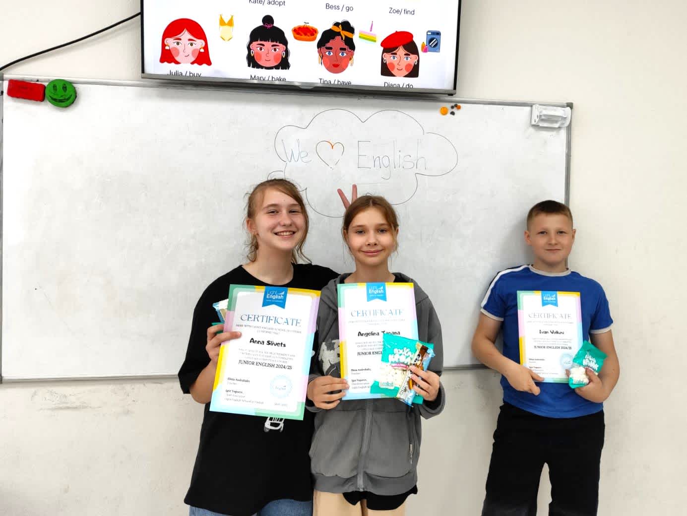 Студенты группы JUNIOR ENGLISH