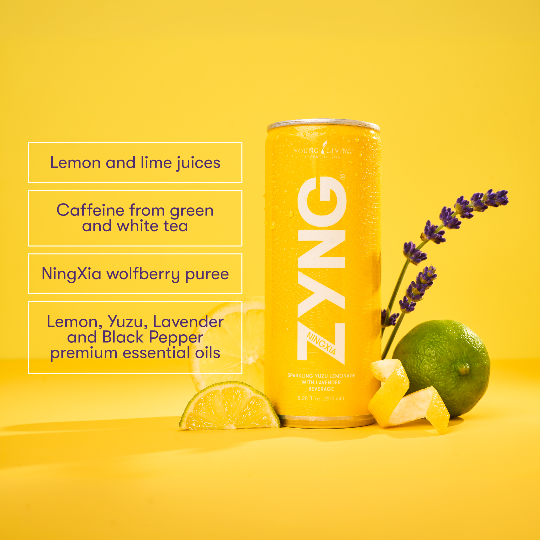 G Night エルセーヌ　ドリンク NingXia Zyng® Sparkling Yuzu Lemonade with Lavender | Young Living