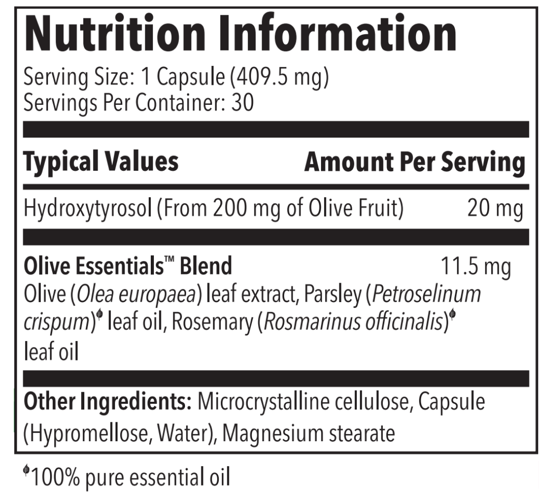 Olive Essentials Ingredients