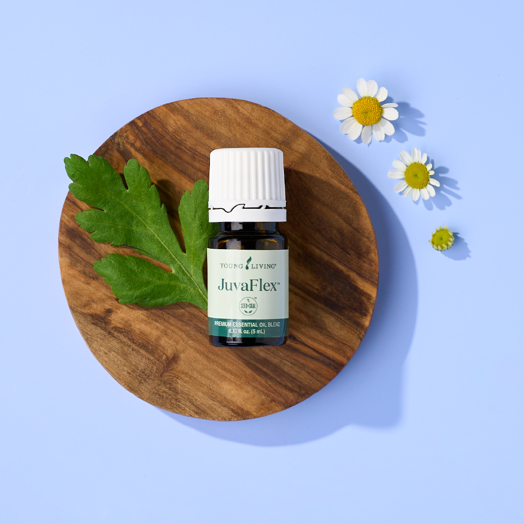 JuvaFlex essential oil blend, 5 ml, part of March 2026 Gift With Purchase from Young Living Essential Oils