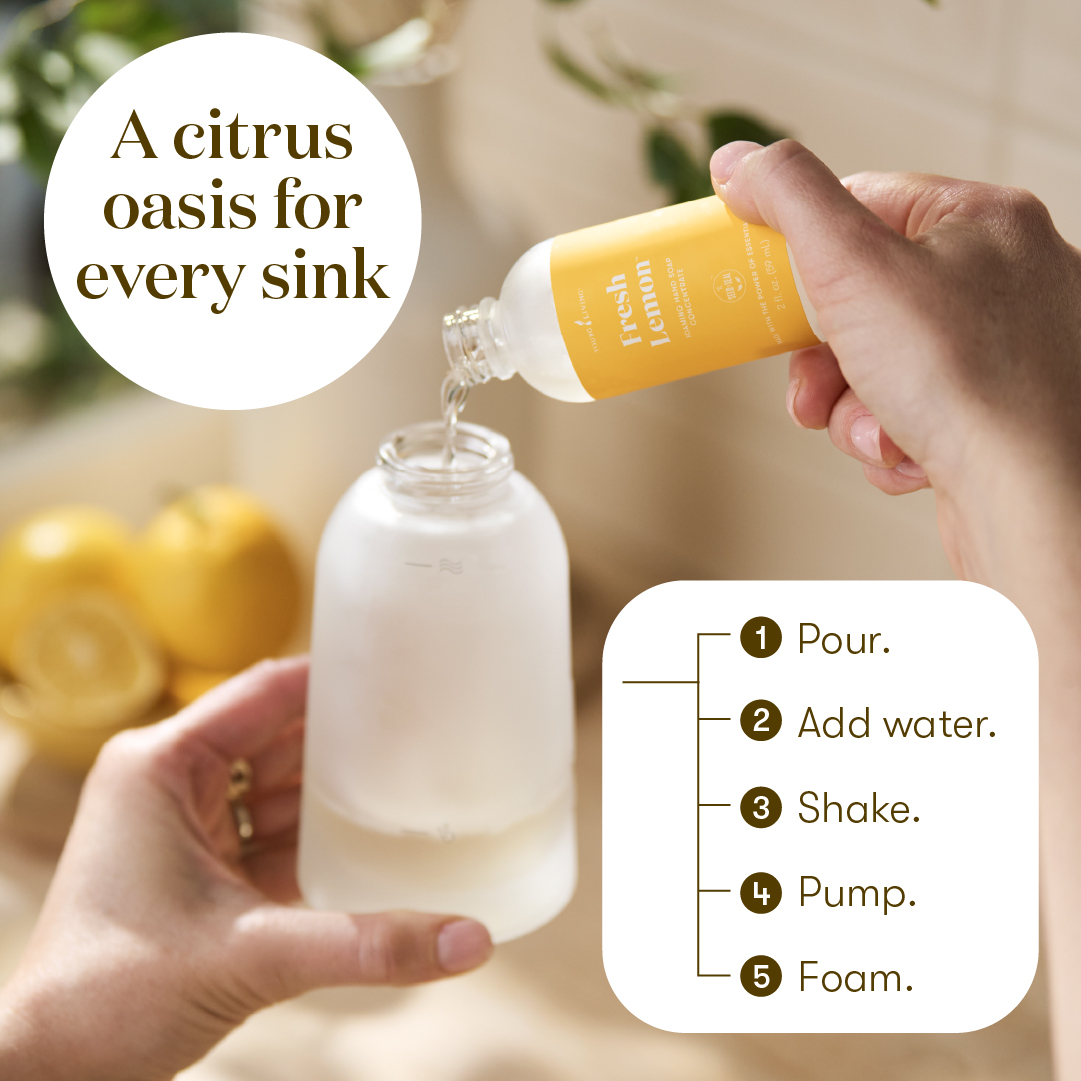 Young Living シトラスフレッシュ　ティートゥリー　レモン　3本セット Fresh Lemon™ Foaming Hand Soap Concentrate Collection