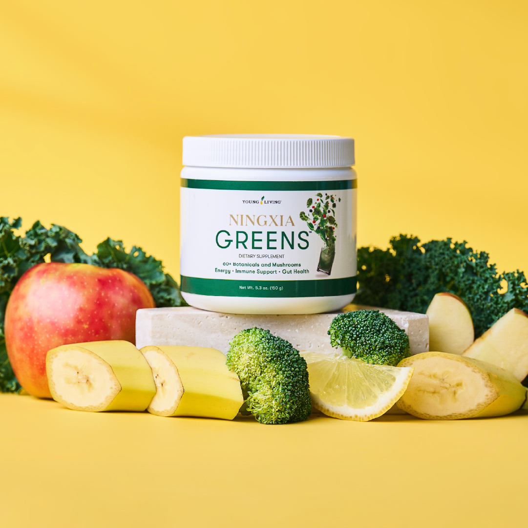 NingXia Greens™ powder, part of June 2026 Gift With Purchase from Young Living Essential Oils