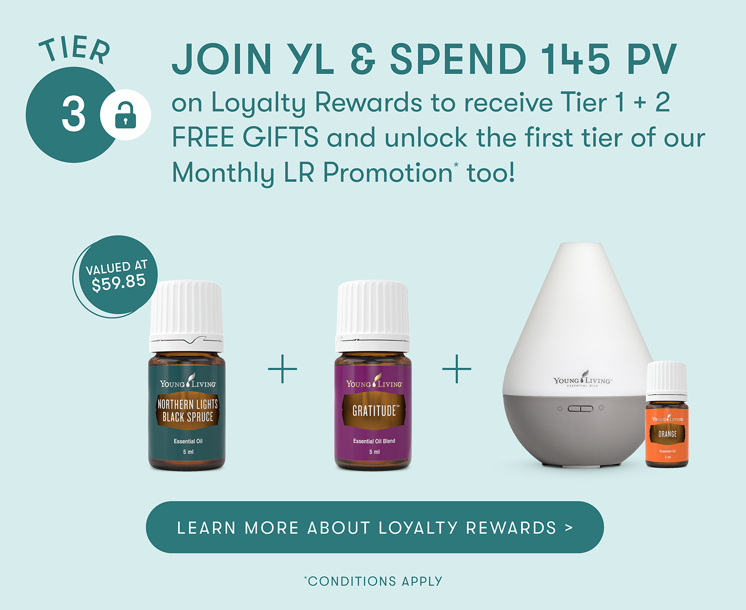 JOIN YL & SPEND 145 PV plus subscribe to our Loyalty Rewards Program to receive the monthly 145 PV tier free gift