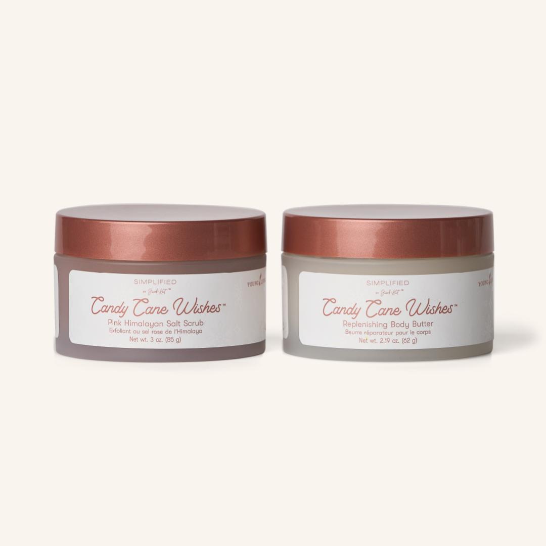 Simplified by Jacob + Kait™ Candy Cane Wishes™ Body Butter and Salt Scrub Collection
