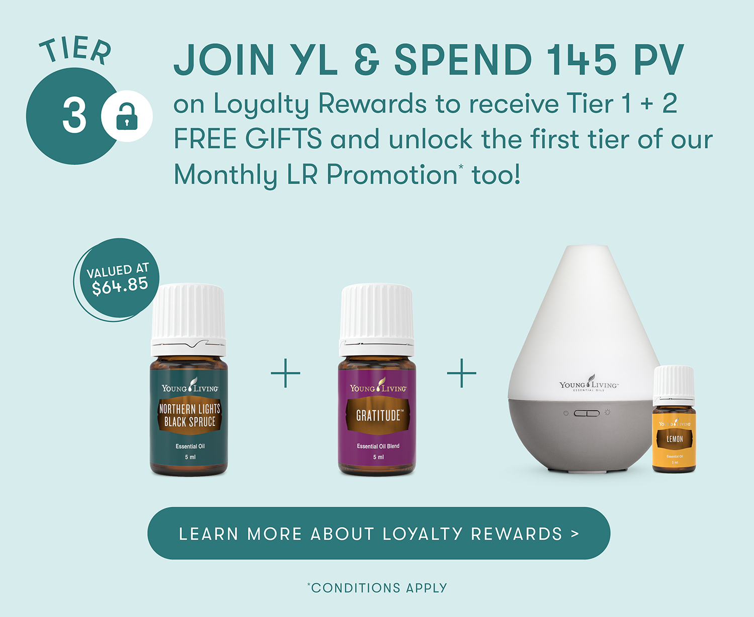 JOIN YL & SPEND 145 PV plus subscribe to our Loyalty Rewards Program to receive the monthly 145 PV tier free gift