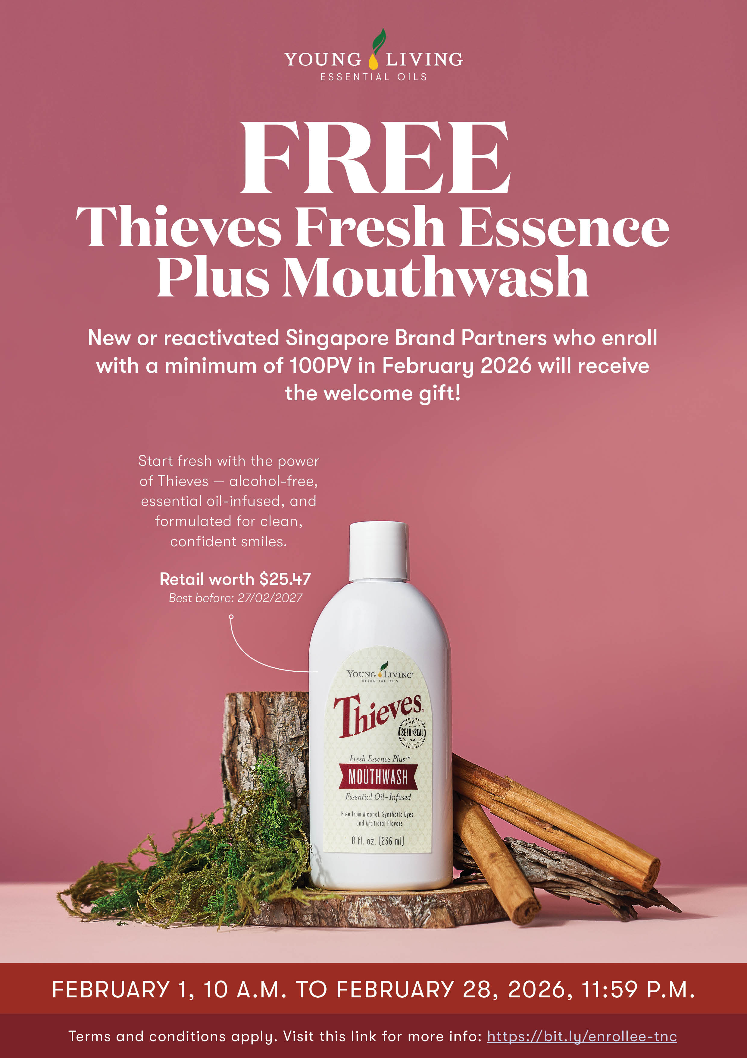 Thieves Fresh Essence Plus Mouthwash