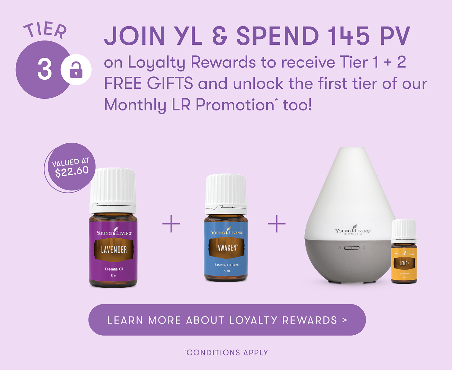 JOIN YL & SPEND 145 PV plus subscribe to our Loyalty Rewards Program and you'll also receive this months 145 PV tier FREE GIFT!