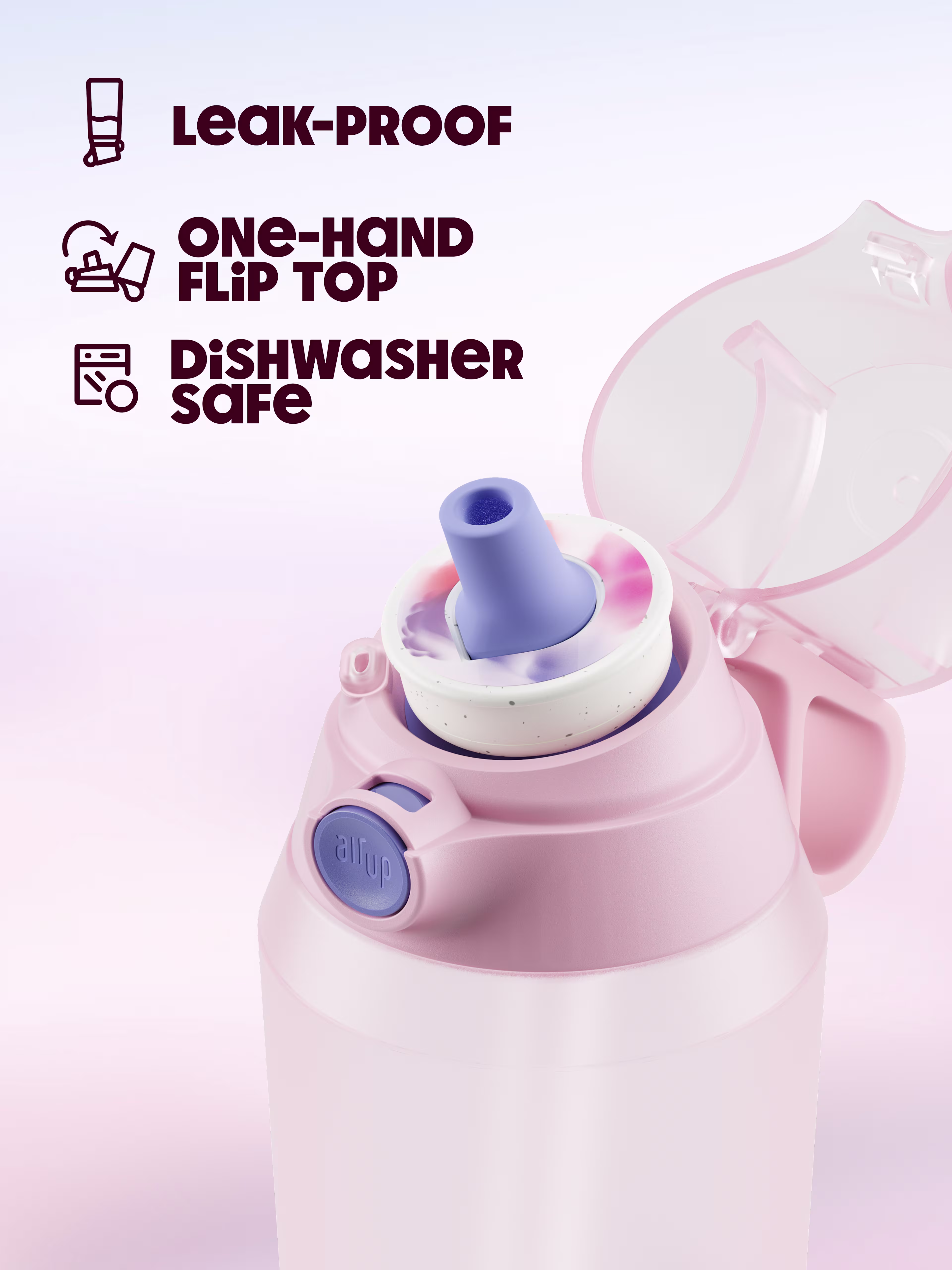 US Product - Bottle - Click - 800 ml - Rose Cobalt - US100138