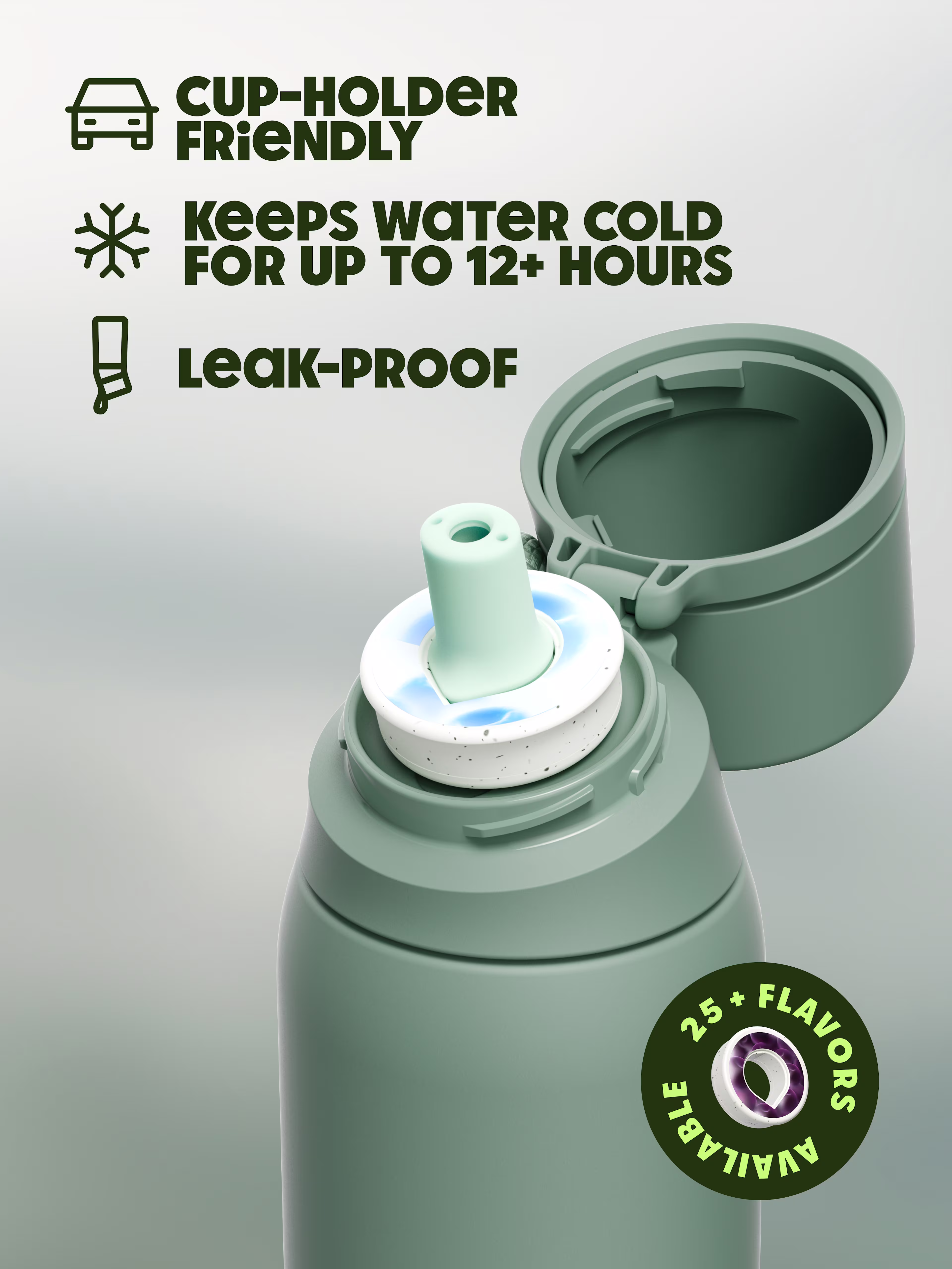 multipleBannerMedia - Bottle - PRO 3 Steel 710ml - Moss-Mint - 100000214 - 100000276