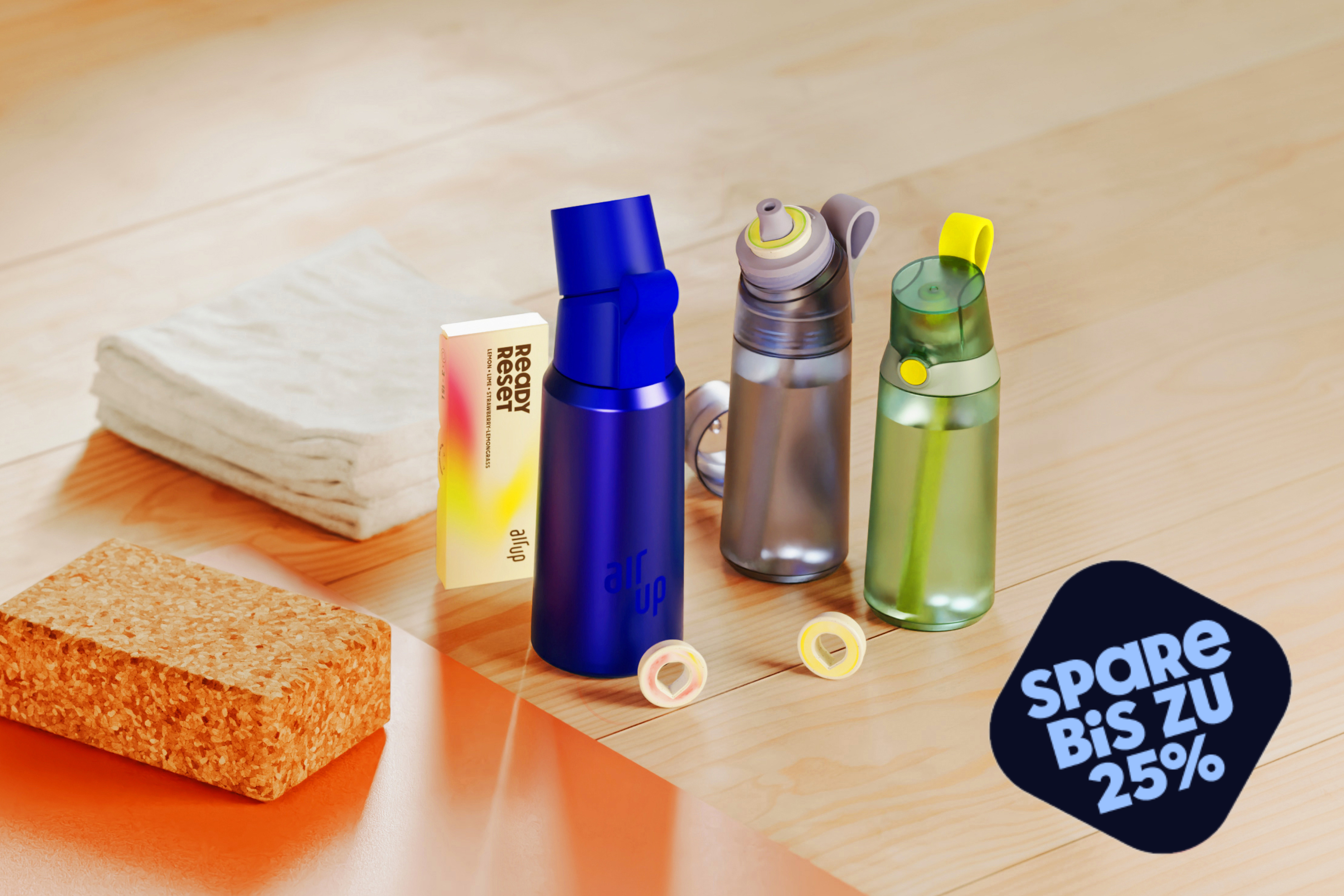 Mini Sipper Air Up Con 3 Cialde - Bottiglia Aromatizzata 600ml, Blu