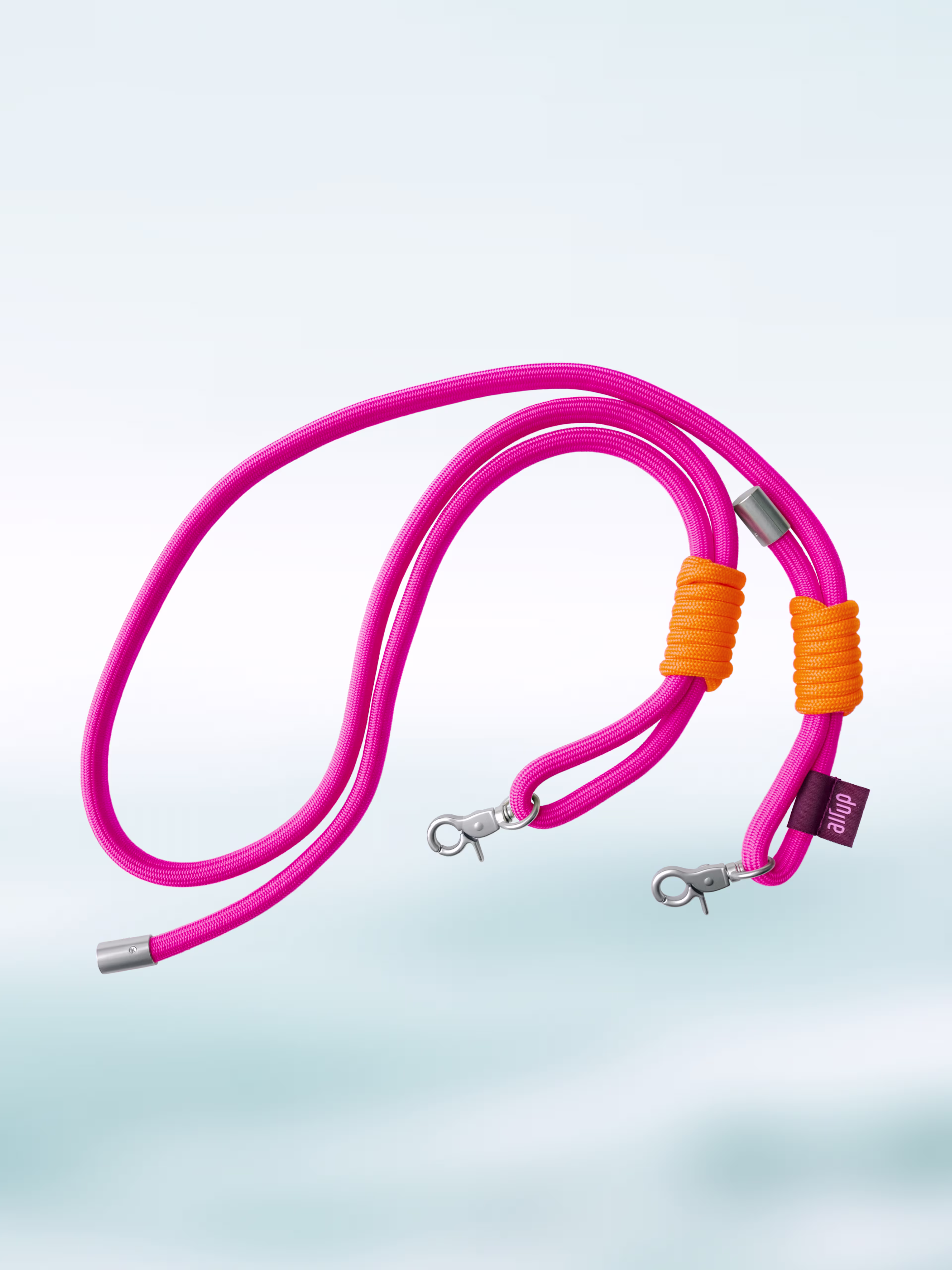multipleBannerMedia - Product - Bottle - O Bottle + Strap - Stormy Blue / Neon Pink Orange Rope - 100000264