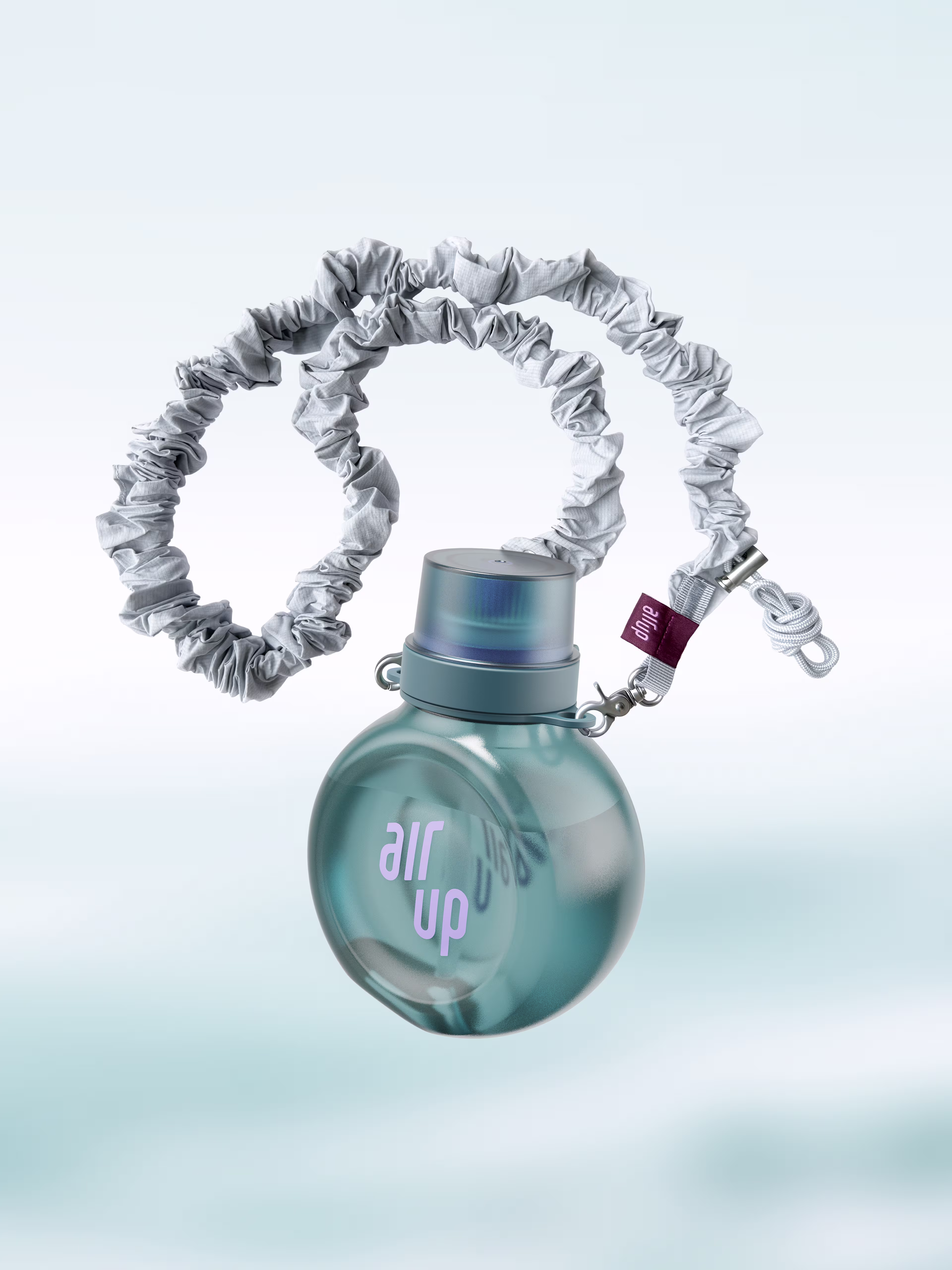 multipleBannerMedia - Product - Bottle - O Bottle + Strap - Stormy Blue / Blue Grey Scrunchie - 100000261