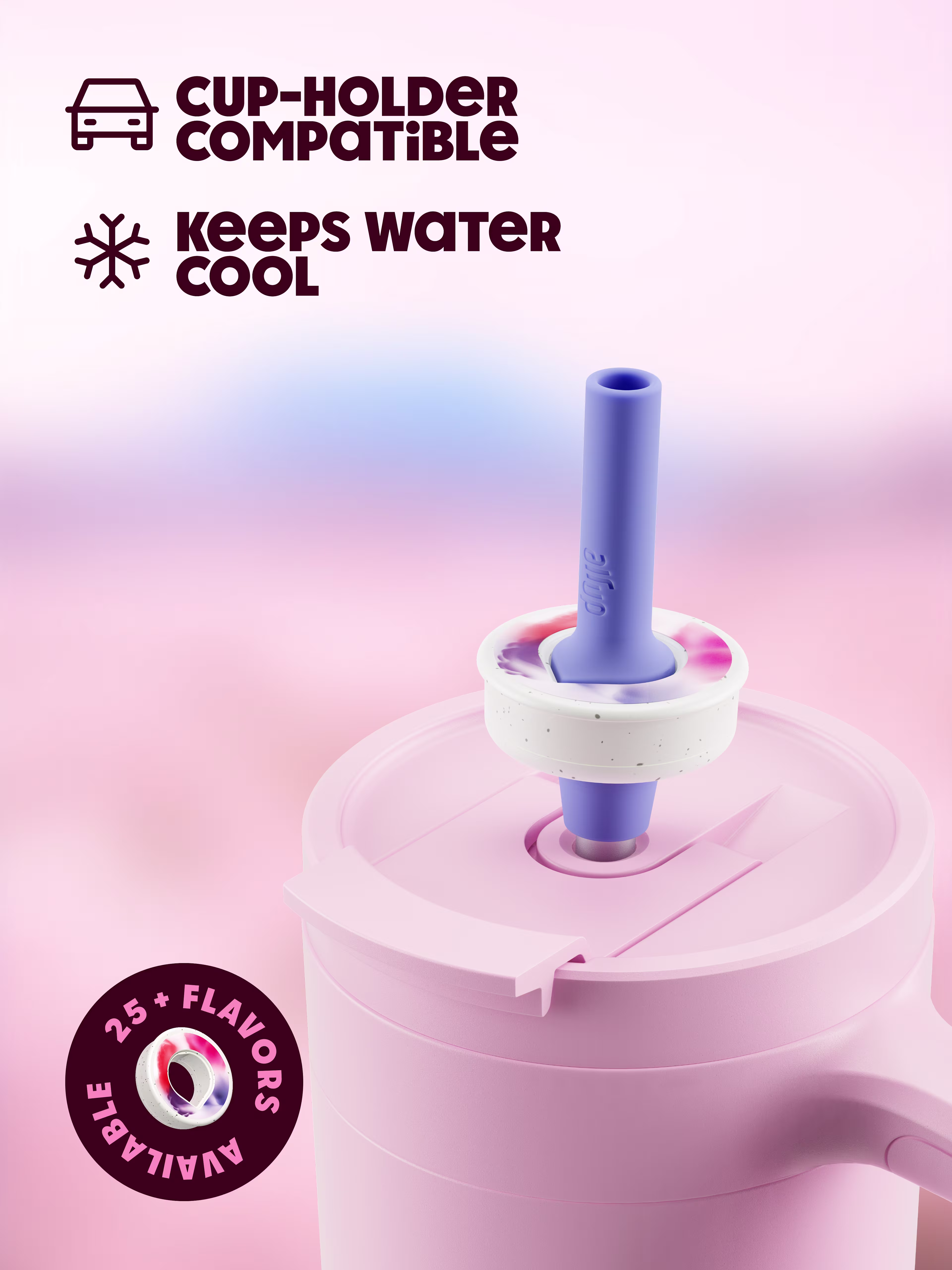 Tumbler with handle 890ml - Pink Indigo - 150000317