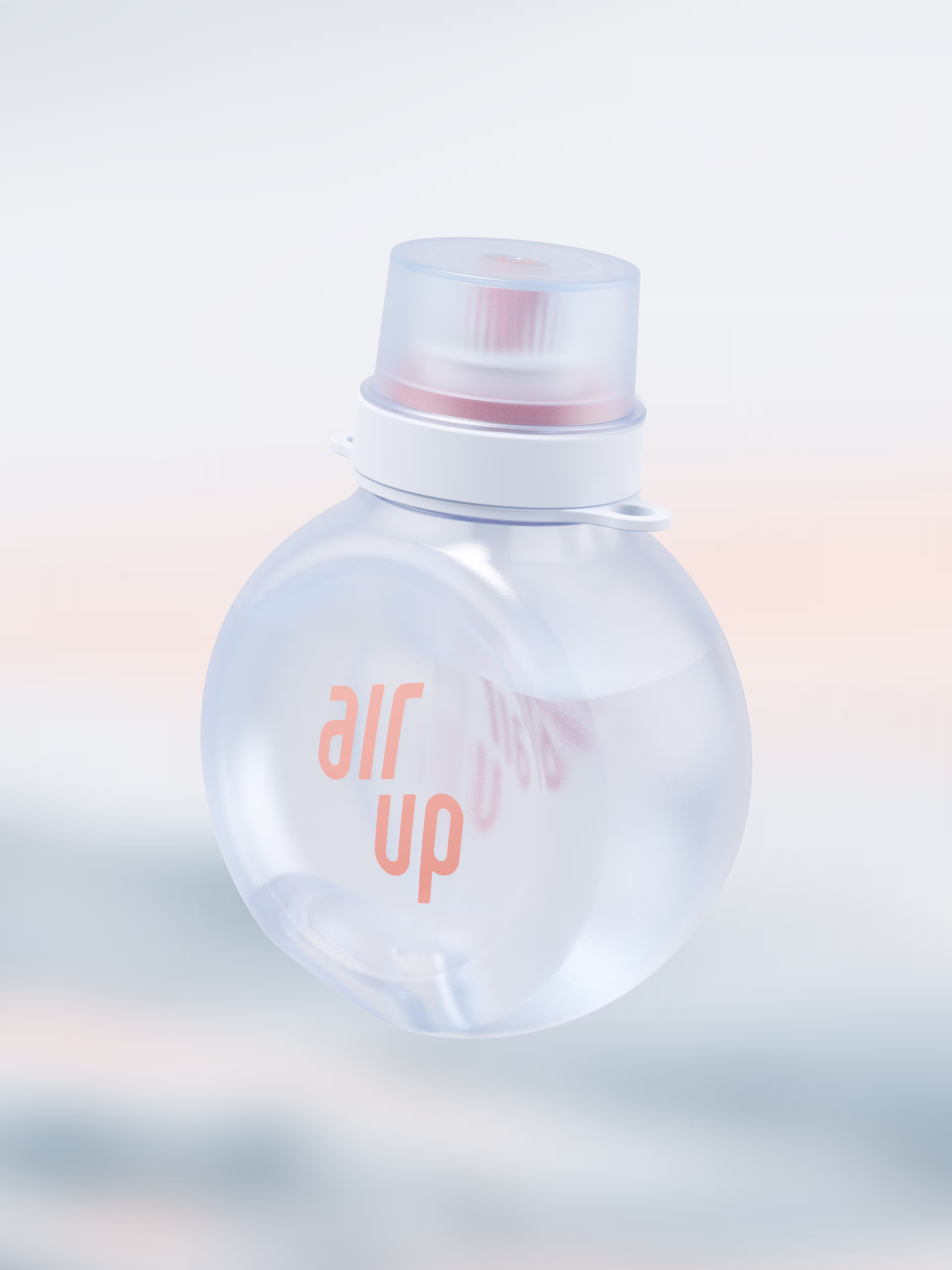 multipleBannerMedia - Product - Bottle - O Bottle + Strap - Ice Coral / Blue Grey Scrunchie - 100000257