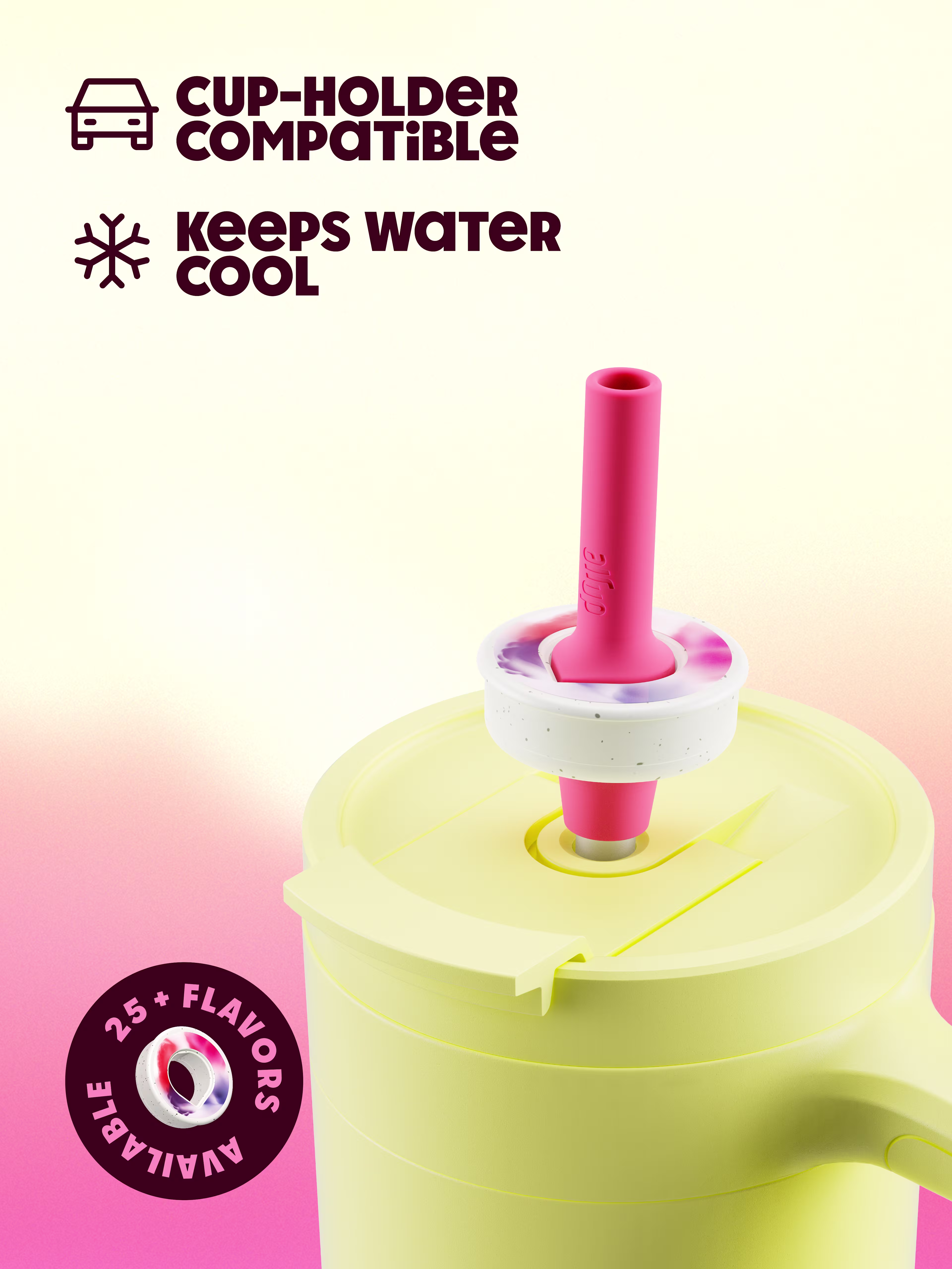 Bottle - Tumbler with handle 890ml - Buttercup-Pink - 150000319