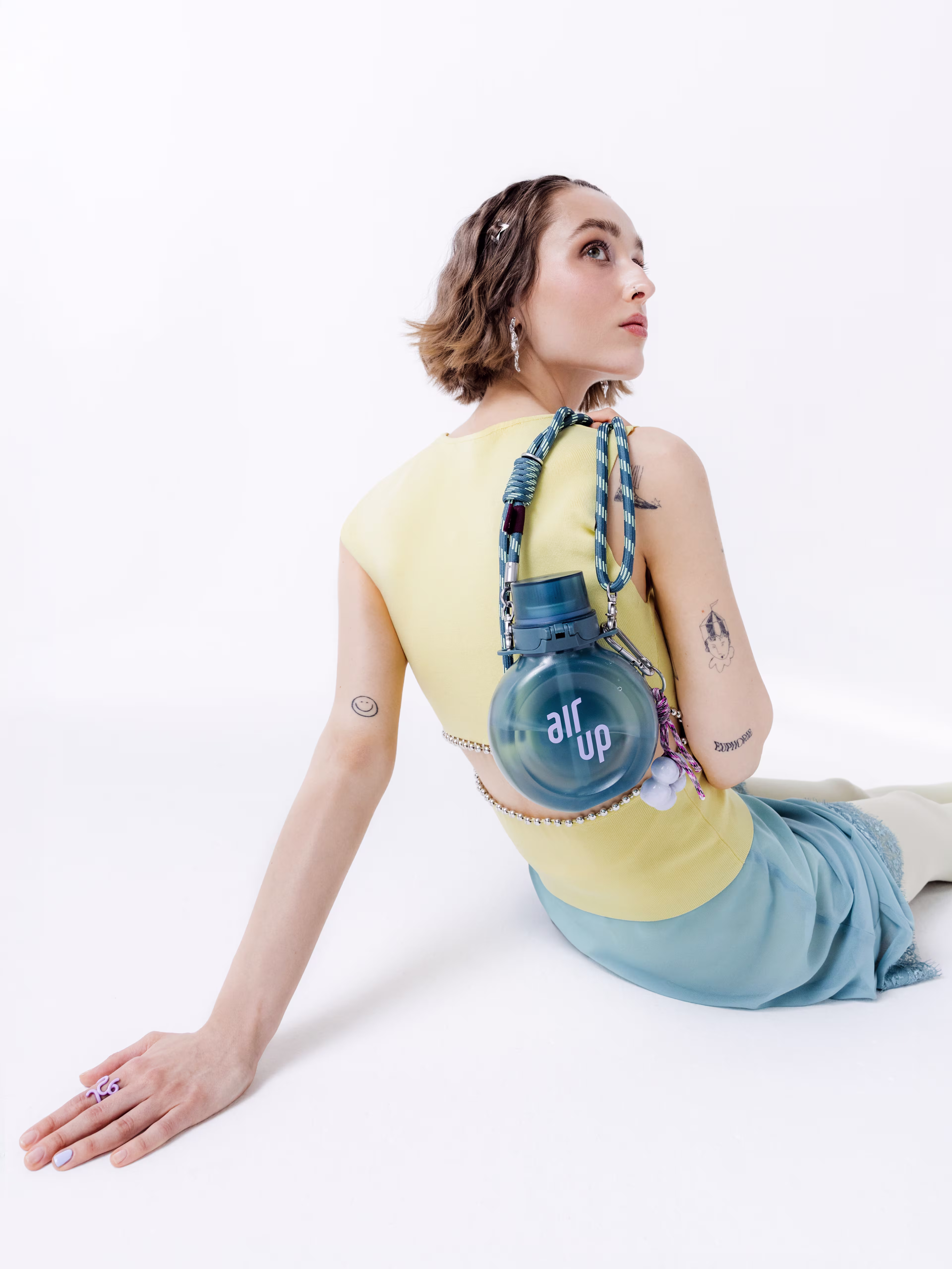 multipleBannerMedia - Product - Bottle - O Bottle + Strap - Stormy Blue / Turquoise Rope - 100000263