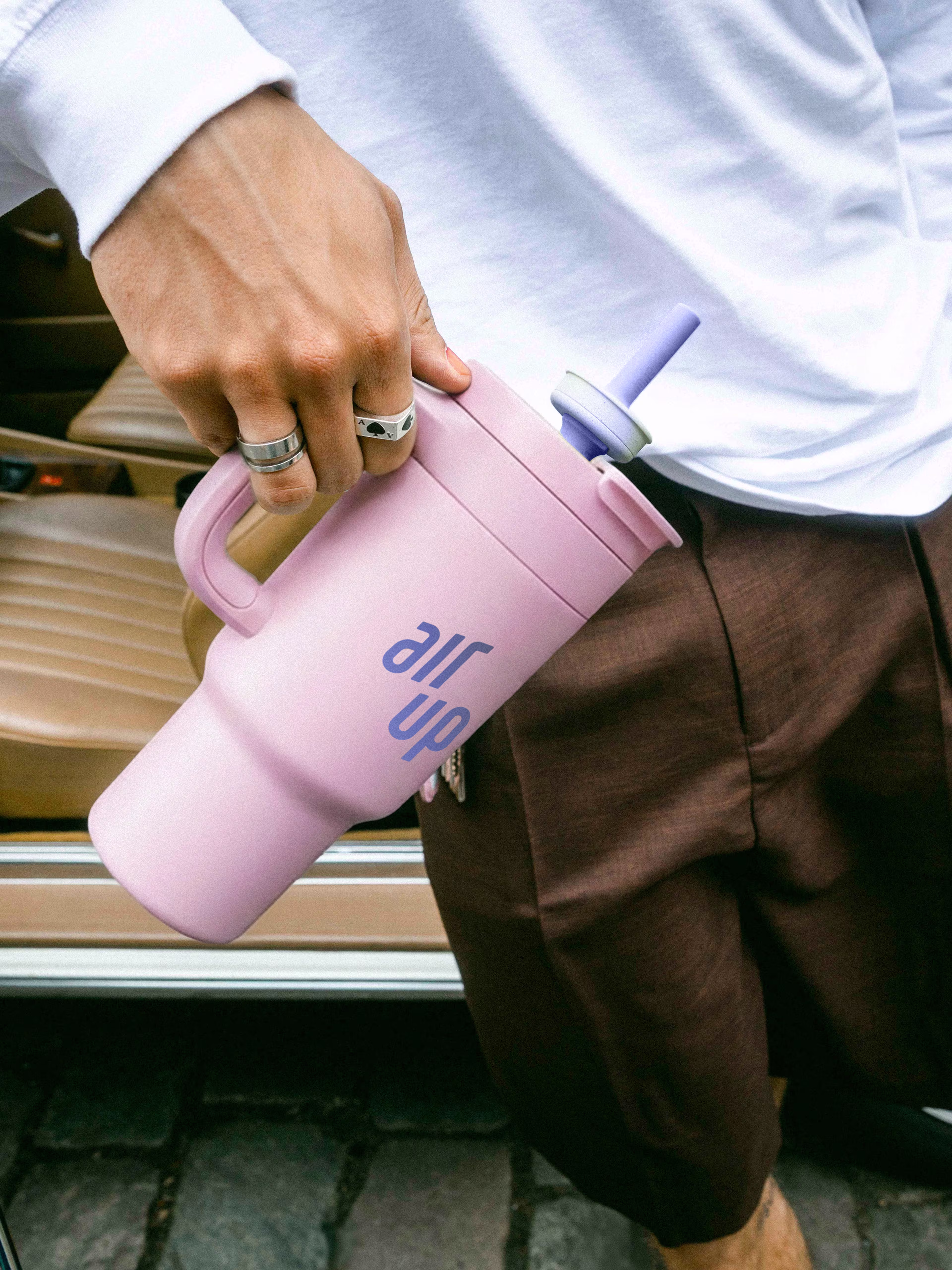 Tumbler with handle 890ml - Pink Indigo - 150000317