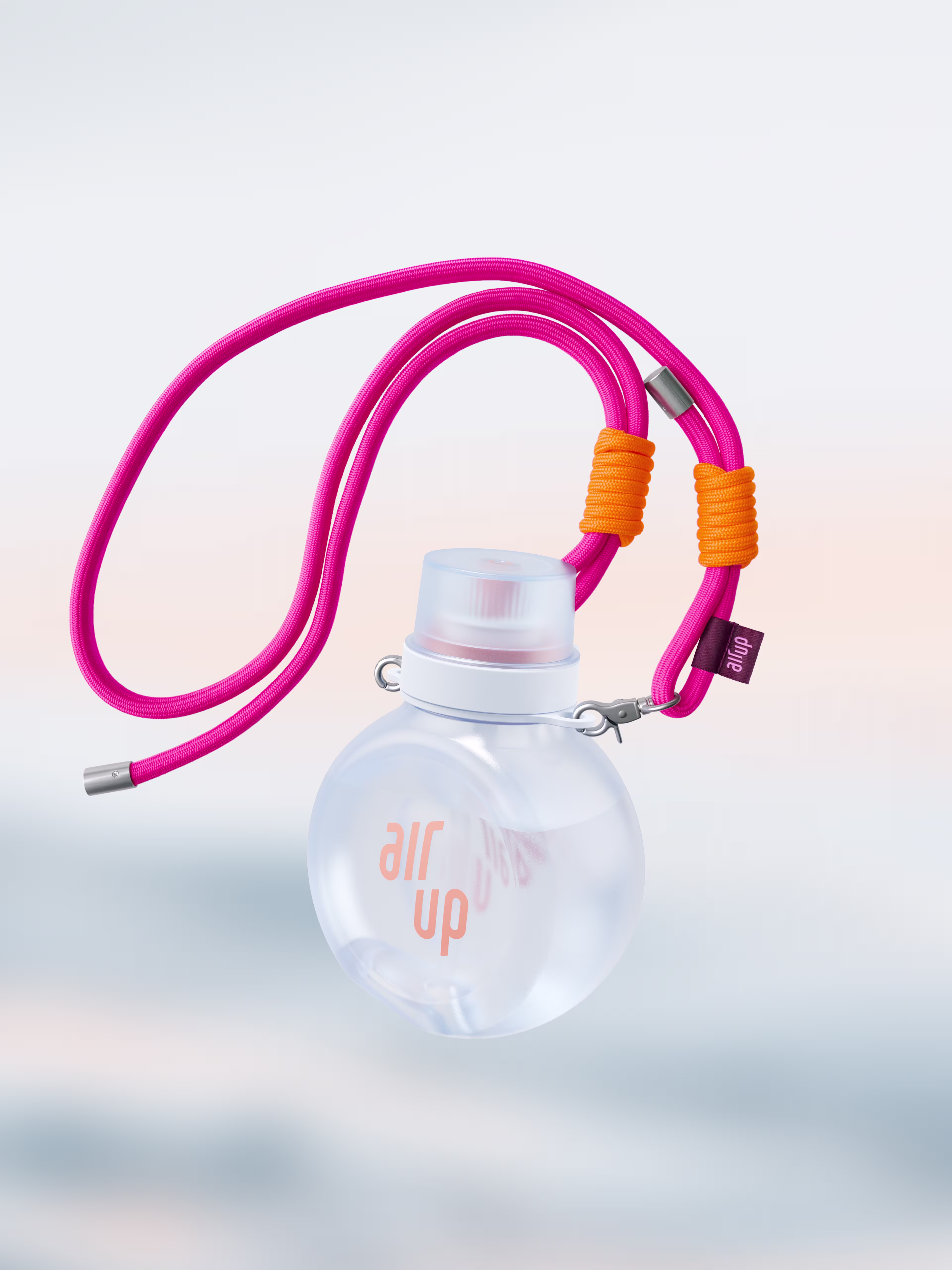 multipleBannerMedia - Product - Bottle - O Bottle + Strap - Ice Coral / Neon Pink Orange Rope - 100000260