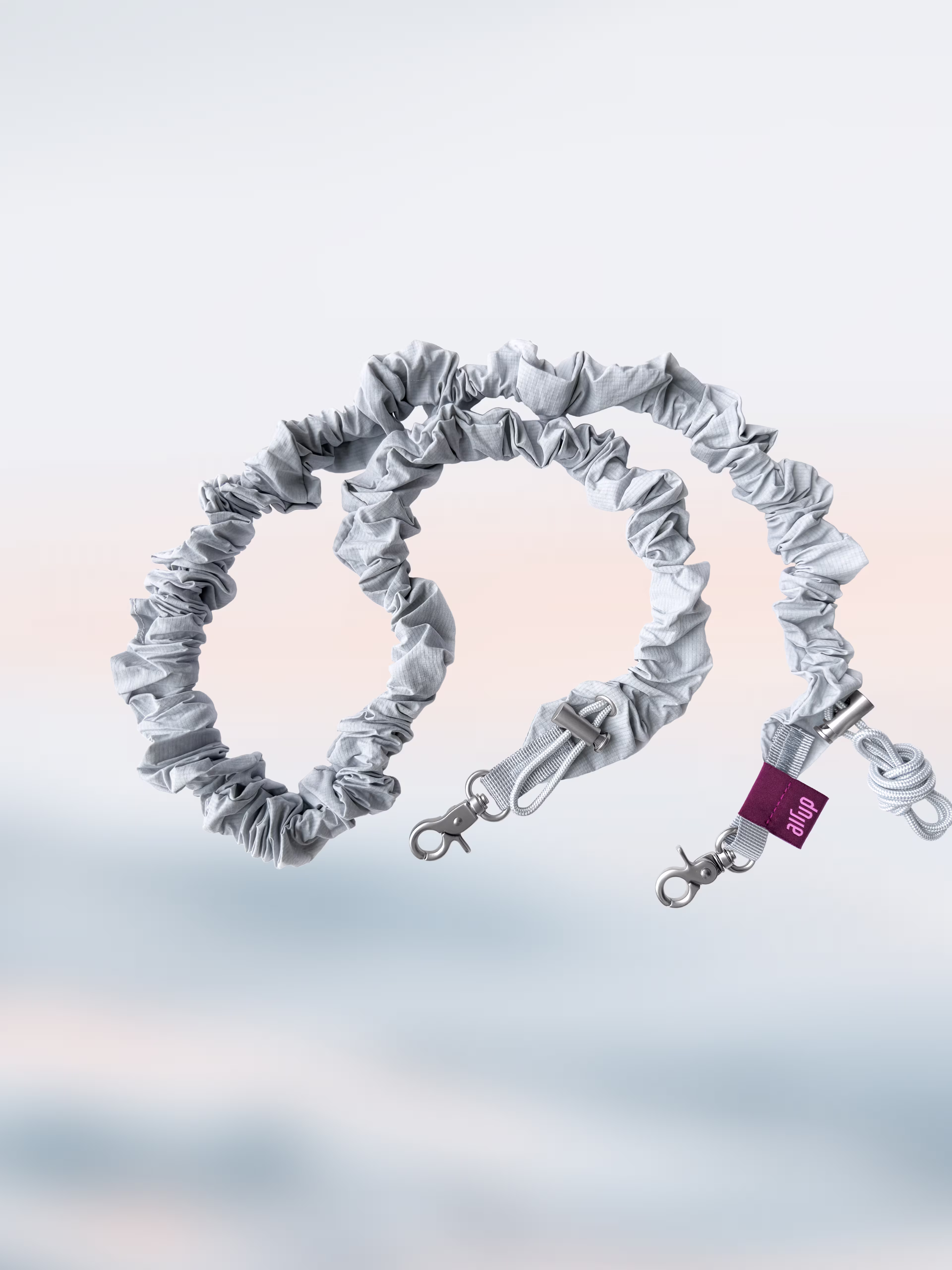 multipleBannerMedia - Product - Bottle - O Bottle + Strap - Ice Coral / Blue Grey Scrunchie - 100000257