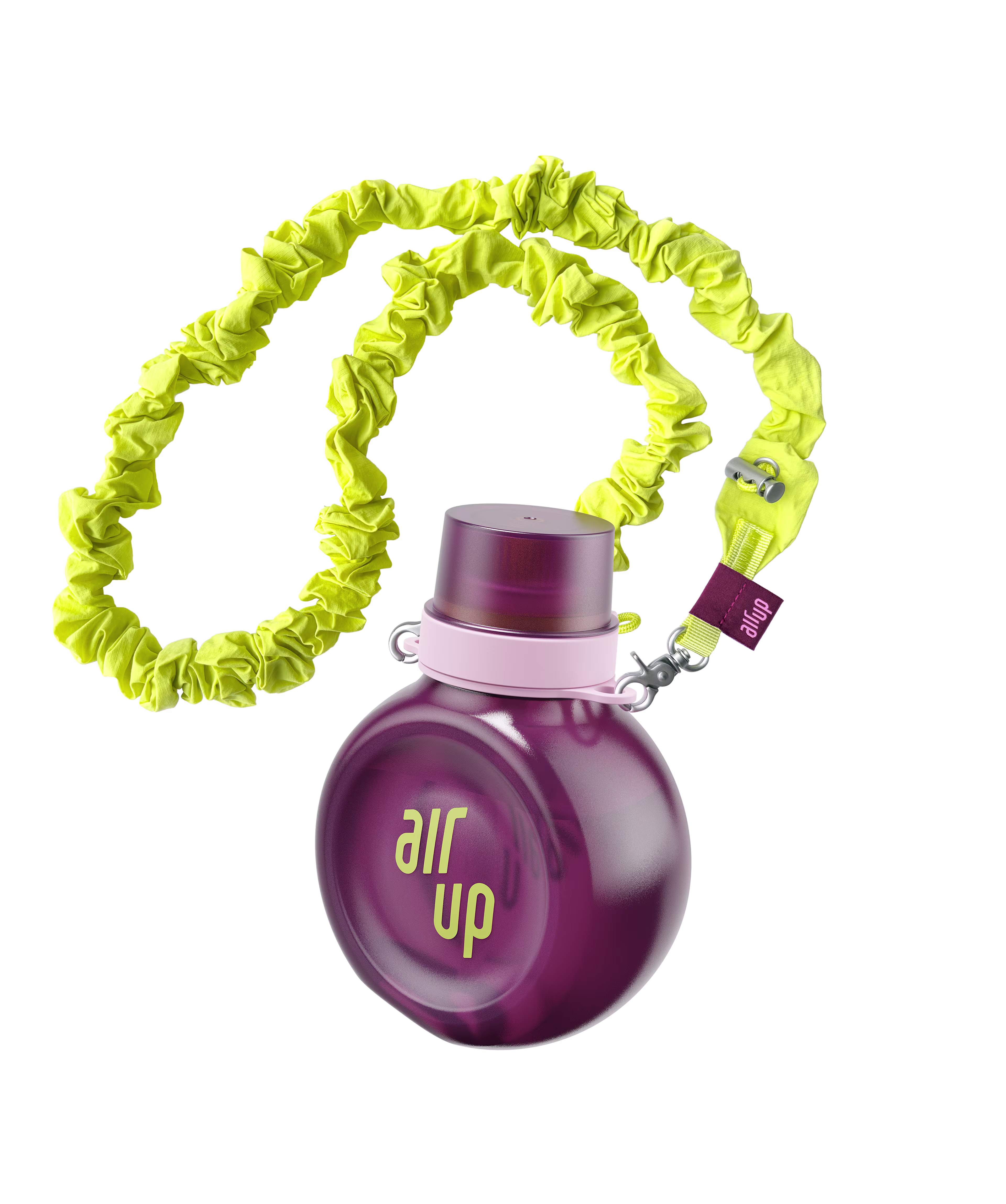productCardImages - Product - Bottle - O Bottle + Strap - Plum Lime / Lime Green Scrunchie - 100000266