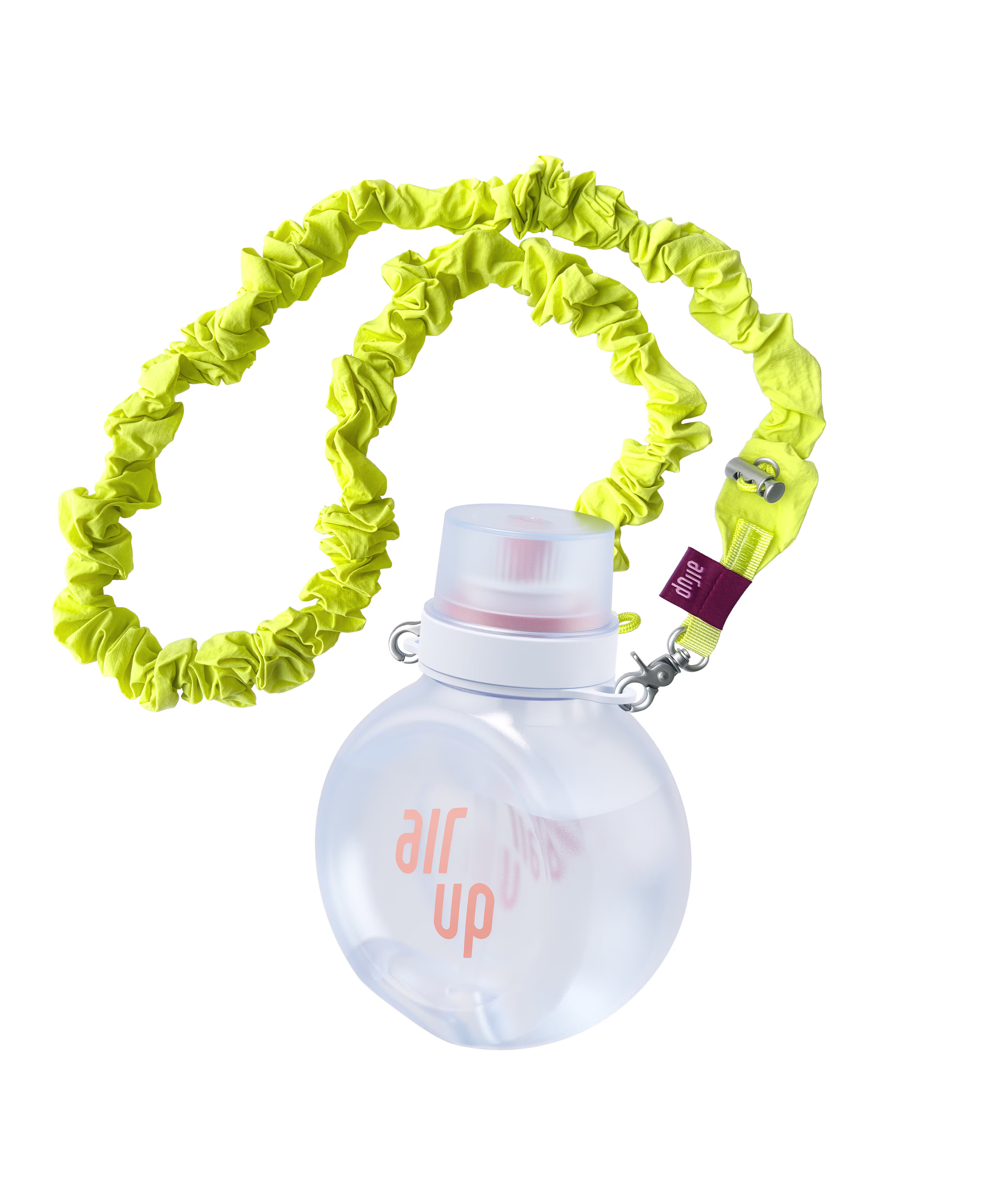 productCardImages - Product - Bottle - O Bottle + Strap - Ice Coral / Lime Green Scrunchie - 100000258