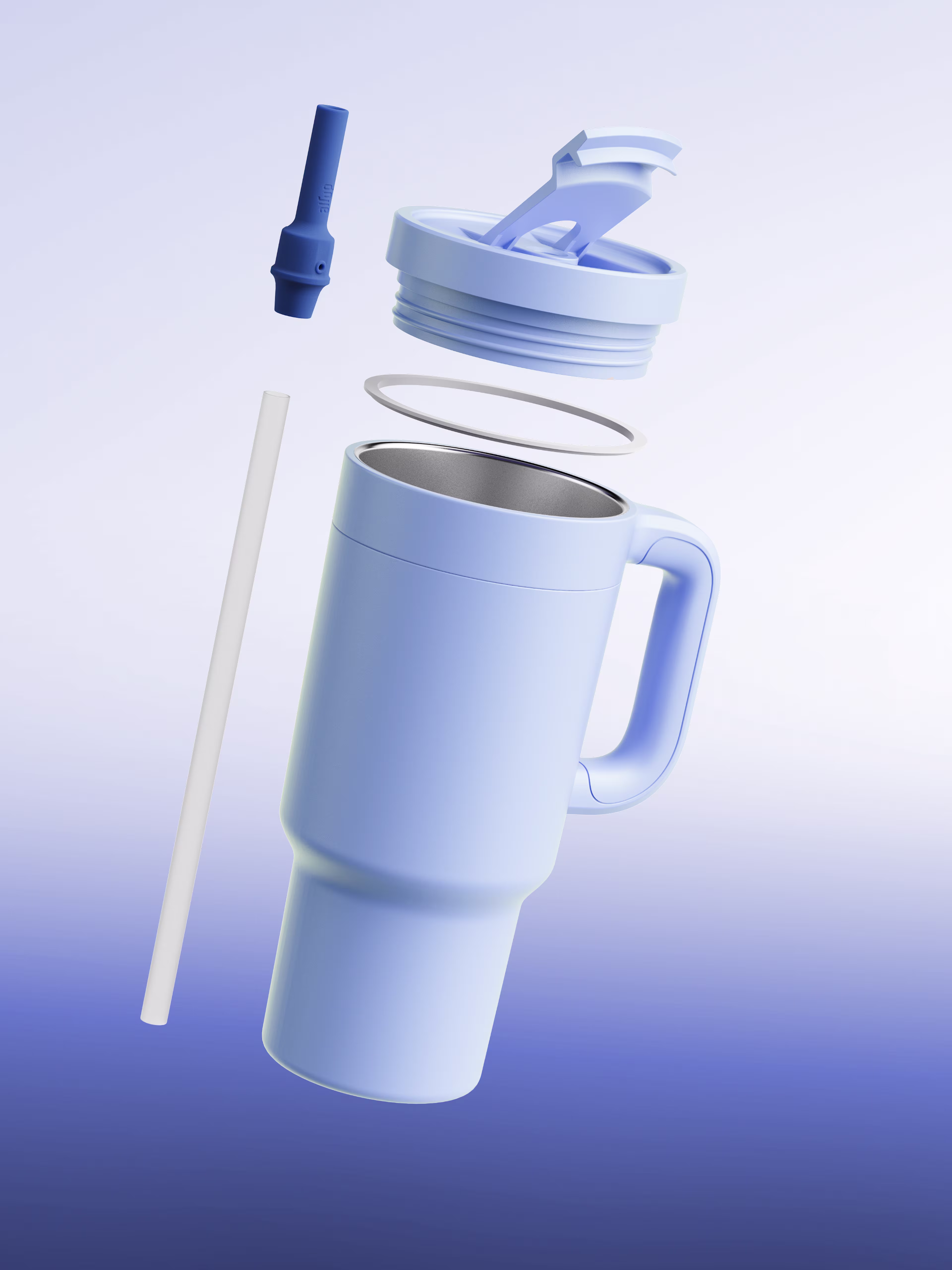 PDP - Bottle - Tumbler with handle 890ml - Blue Cornflower - 150000321 - Gallery 4