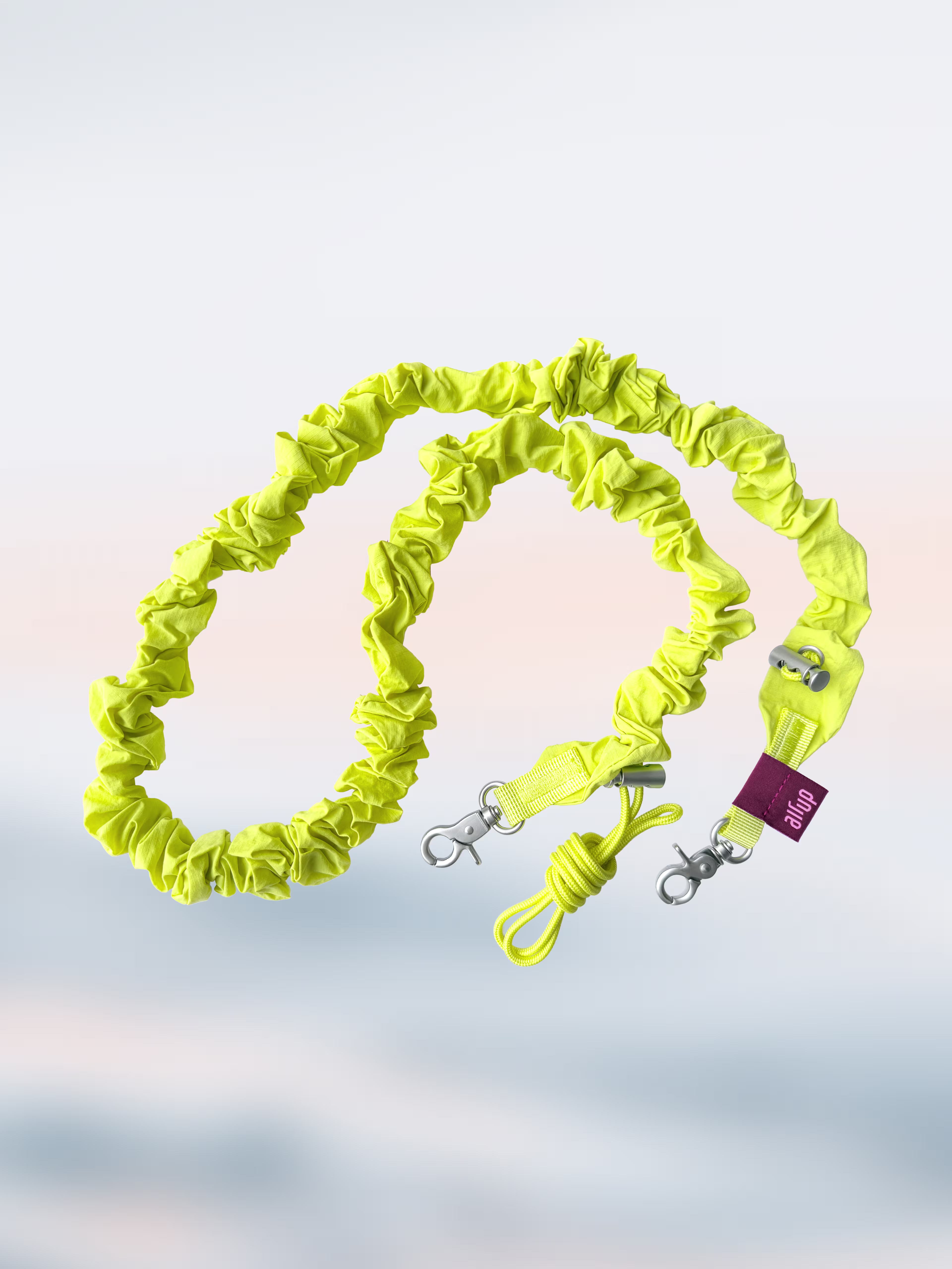 multipleBannerMedia - Product - Bottle - O Bottle + Strap - Ice Coral / Lime Green Scrunchie - 100000258